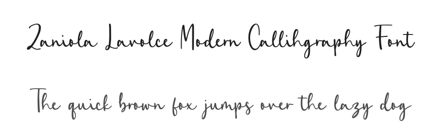 Zaniola Lavolce Modern Callihgraphy Font by balpirick — Script Handwritten Font