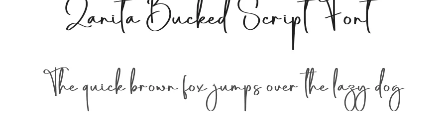 Zanita Bucked Script Font by creativeletter — Script Handwritten Font