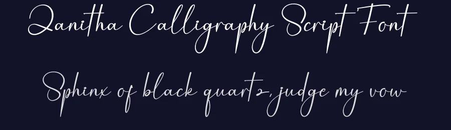 Zanitha Calligraphy Script Font by creativeletter — Script Handwritten Font — thumbnail 2