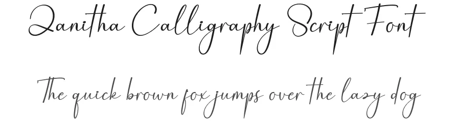 Zanitha Calligraphy Script Font by creativeletter — Script Handwritten Font