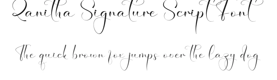 Zanitha Signature Script Font by creativeletter — Script Handwritten Font