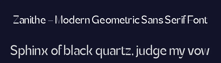 Zanithe – Modern Geometric Sans Serif Font by timelesstype.co — Decorative Font — thumbnail 2