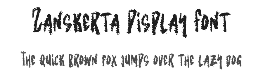 Zanskerta Display Font by Dhabee — Script Handwritten Font