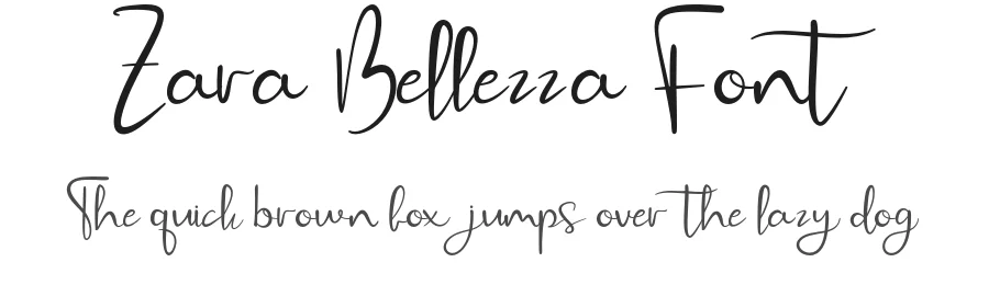 Zara Bellezza Font by Creatifontstudios — Script Handwritten Font