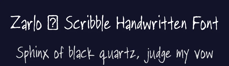 Zarlo – Scribble Handwritten Font by Indotype Foundry — Script Handwritten Font — thumbnail 2