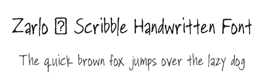 Zarlo – Scribble Handwritten Font by Indotype Foundry — Script Handwritten Font