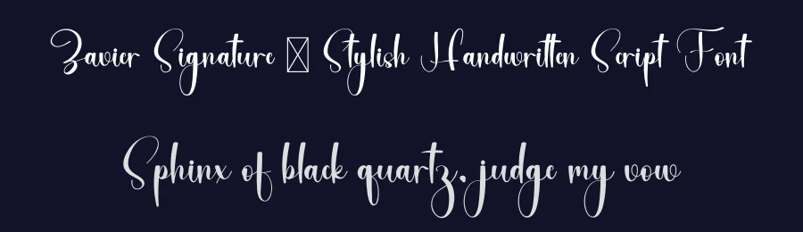 Zavier Signature – Stylish Handwritten Script Font by freshtypeink — Script Handwritten Font — thumbnail 2