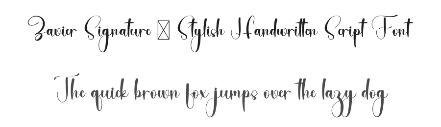 Zavier Signature – Stylish Handwritten Script Font by freshtypeink — Script Handwritten Font