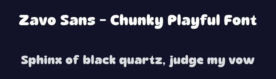 Zavo Sans – Chunky Playful Font by roomspace.cl — Sans Serif Font — thumbnail 2