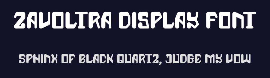 Zavoltra Display Font by Dhabee — Display Font — thumbnail 2