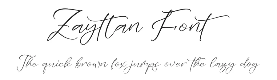 Zayttan Font by glorytype — Script Handwritten Font