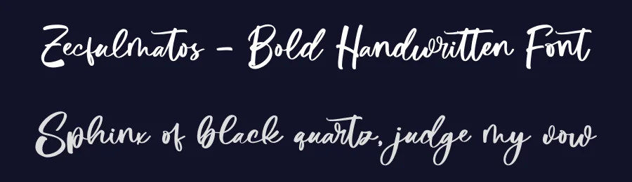 Zecfulmatos – Bold Handwritten Font by letterenastudios — Script Handwritten Font — thumbnail 2