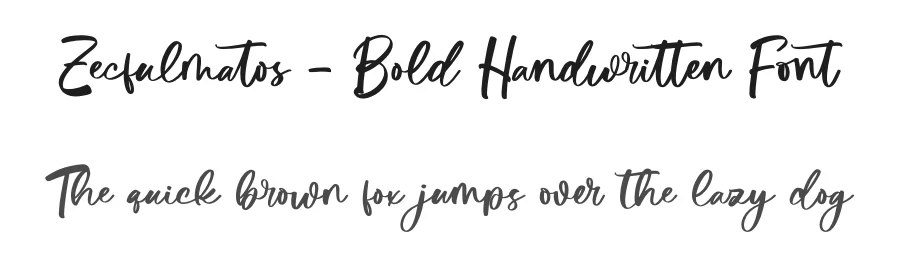 Zecfulmatos – Bold Handwritten Font by letterenastudios — Script Handwritten Font