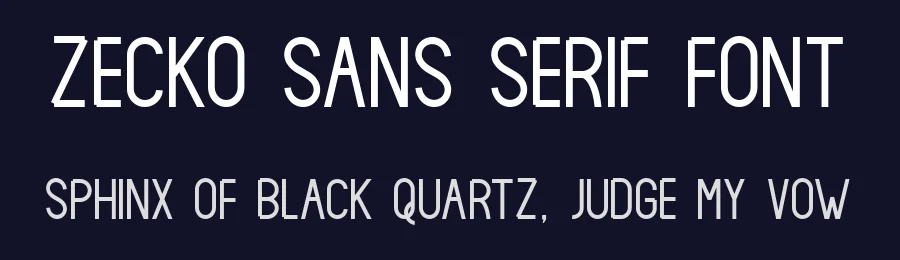 Zecko Sans Serif Font by deedeetype — Sans Serif Font — thumbnail 2