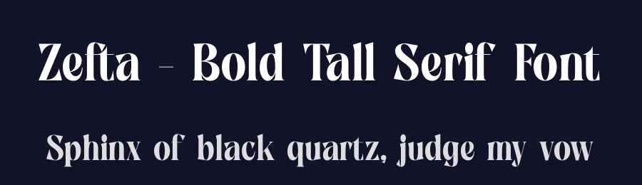 Zefta – Bold Tall Serif Font by timelesstype.co — Display Font — thumbnail 2