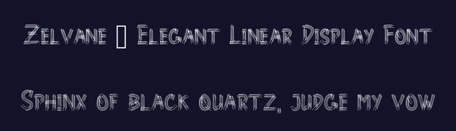 Zelvane – Elegant Linear Display Font by idealistudio — Display Font — thumbnail 2