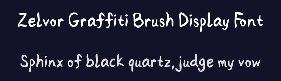 Zelvor Graffiti Brush Display Font by Mei Suseno — Script Handwritten Font — thumbnail 2