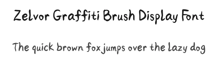 Zelvor Graffiti Brush Display Font by Mei Suseno — Script Handwritten Font