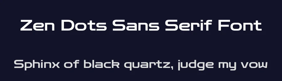 Zen Dots Sans Serif Font by Yoshimichi Ohira — Sans Serif Font — thumbnail 2