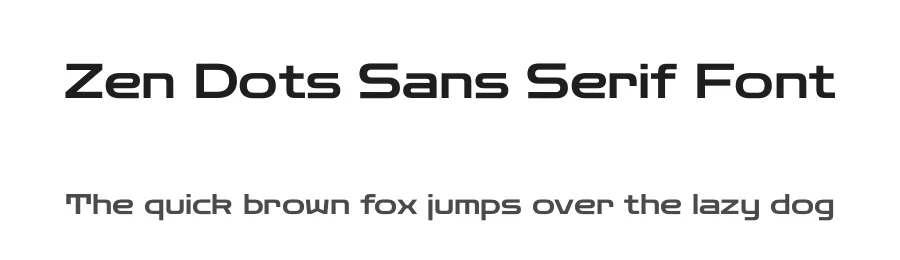 Zen Dots Sans Serif Font by Yoshimichi Ohira — Sans Serif Font