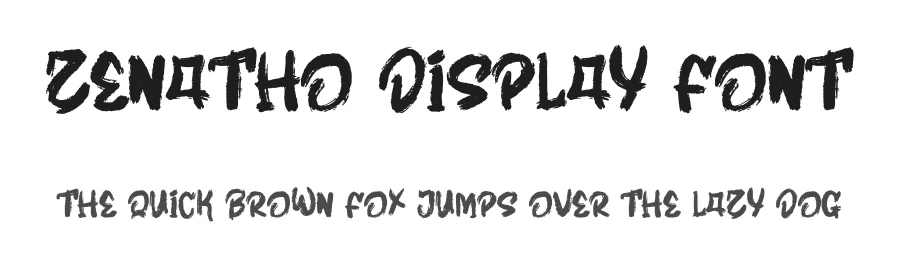 Zenatho Display Font by Dhabee — Script Handwritten Font