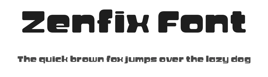 Zenfix Font by Artisan Template — Display Font