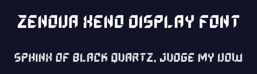 Zenova Xeno Display Font by Maiko Hatta — Display Font — thumbnail 2