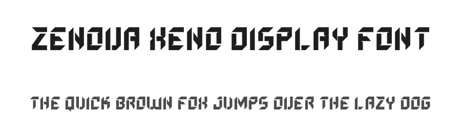 Zenova Xeno Display Font by Maiko Hatta — Display Font