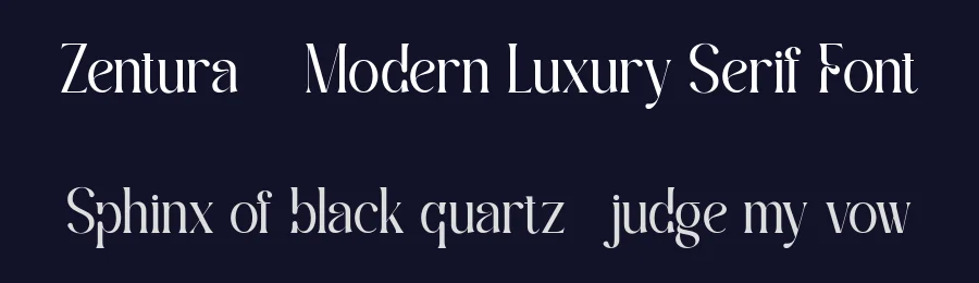 Zentura – Modern Luxury Serif Font by FlawlessAndCo — Display Font — thumbnail 2