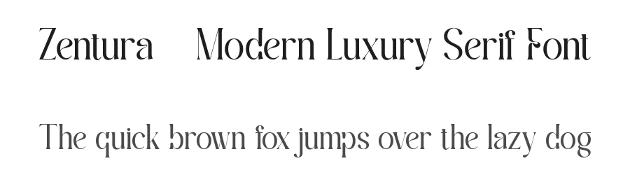 Zentura – Modern Luxury Serif Font by FlawlessAndCo — Display Font