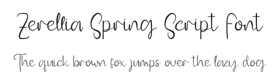 Zerellia Spring Script Font by Creatifontstudios — Script Handwritten Font