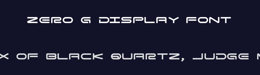 Zero G Display Font by Aromal Ashok — Display Font — thumbnail 2