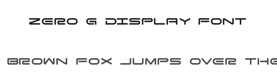 Zero G Display Font by Aromal Ashok — Display Font