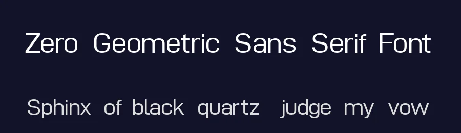 Zero Geometric Sans Serif Font by PrismLAB — Sans Serif Font — thumbnail 2