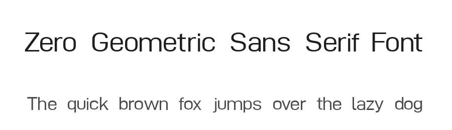 Zero Geometric Sans Serif Font by PrismLAB — Sans Serif Font