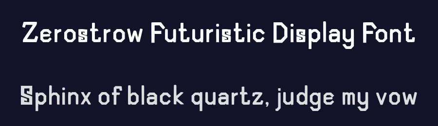 Zerostrow Futuristic Display Font by Mei Suseno — Decorative Font — thumbnail 2