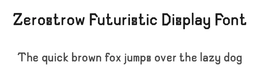 Zerostrow Futuristic Display Font by Mei Suseno — Decorative Font