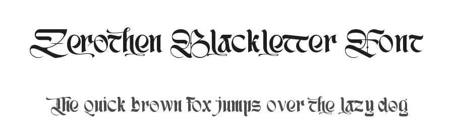 Zerothen Blackletter Font by Letterara Studio — Decorative Font