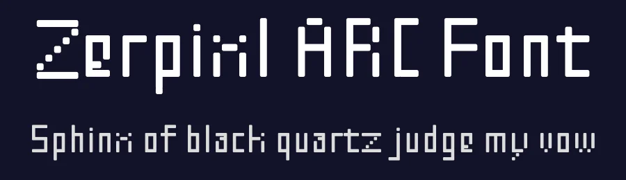 Zerpixl ARC Font by ffeeaarr — Decorative Font — thumbnail 2