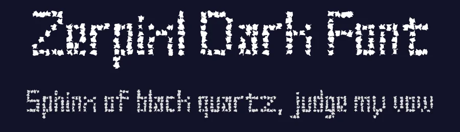 Zerpixl Dark Font by ffeeaarr — Decorative Font — thumbnail 2