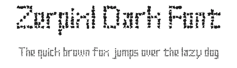 Zerpixl Dark Font by ffeeaarr — Decorative Font