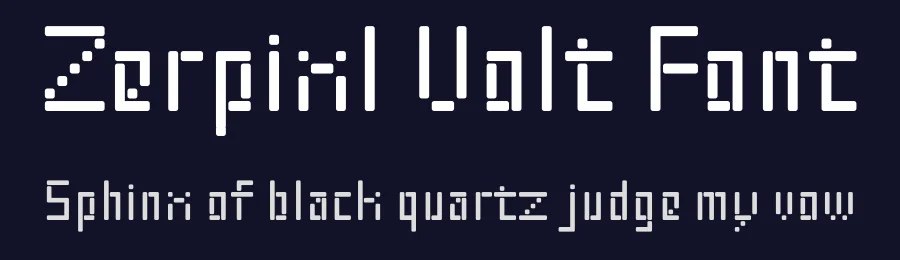 Zerpixl Volt Font by ffeeaarr — Serif Font — thumbnail 2