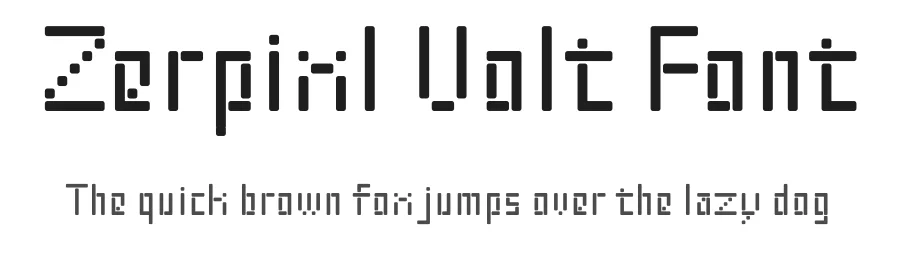 Zerpixl Volt Font by ffeeaarr — Serif Font