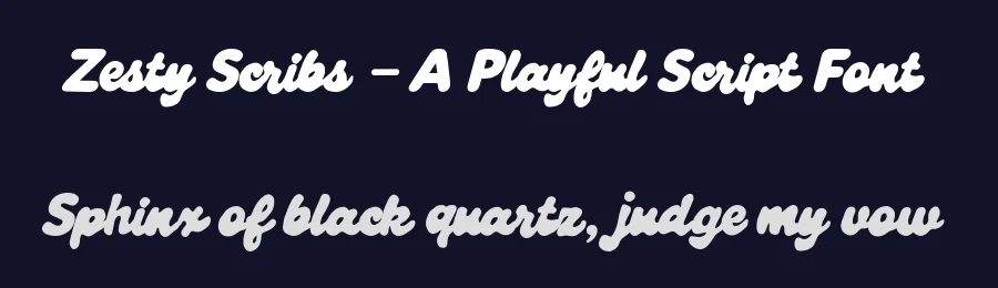 Zesty Scribs – A Playful Script Font by Creacy Studio — Decorative Font — thumbnail 2