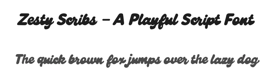 Zesty Scribs – A Playful Script Font by Creacy Studio — Decorative Font