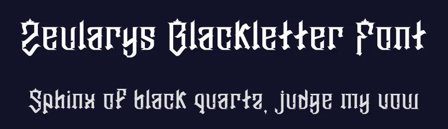 Zeularys Blackletter Font by Dhabee — Blackletter Font — thumbnail 2