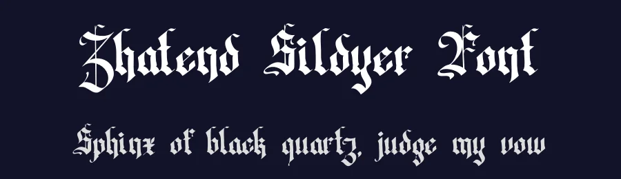 Zhatend Sildyer Font by rvandtype — Blackletter Font — thumbnail 2