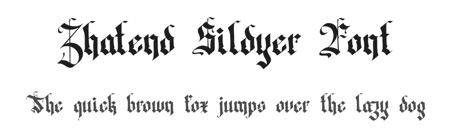 Zhatend Sildyer Font by rvandtype — Blackletter Font