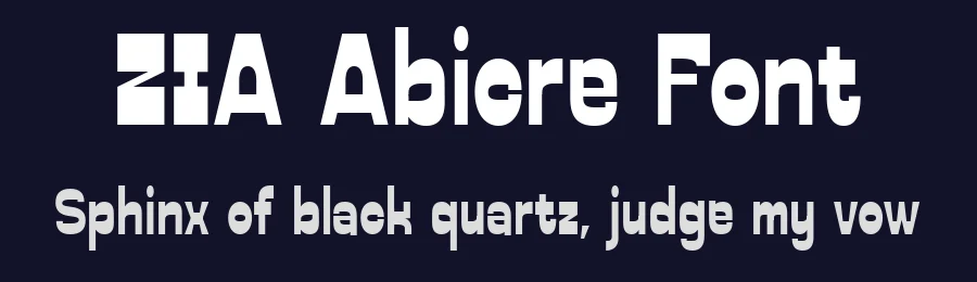 ZIA Abicre Font by Zaidan3033 — Display Font — thumbnail 2