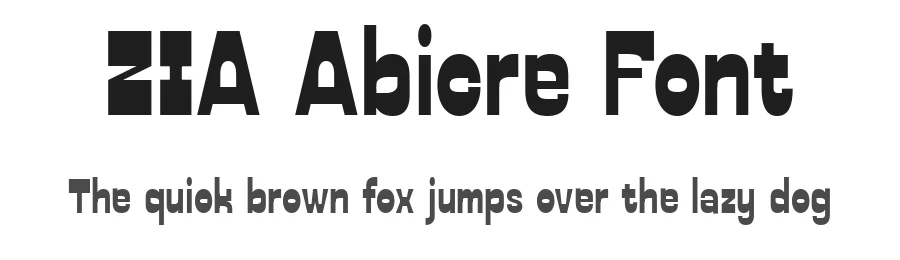 ZIA Abicre Font by Zaidan3033 — Display Font